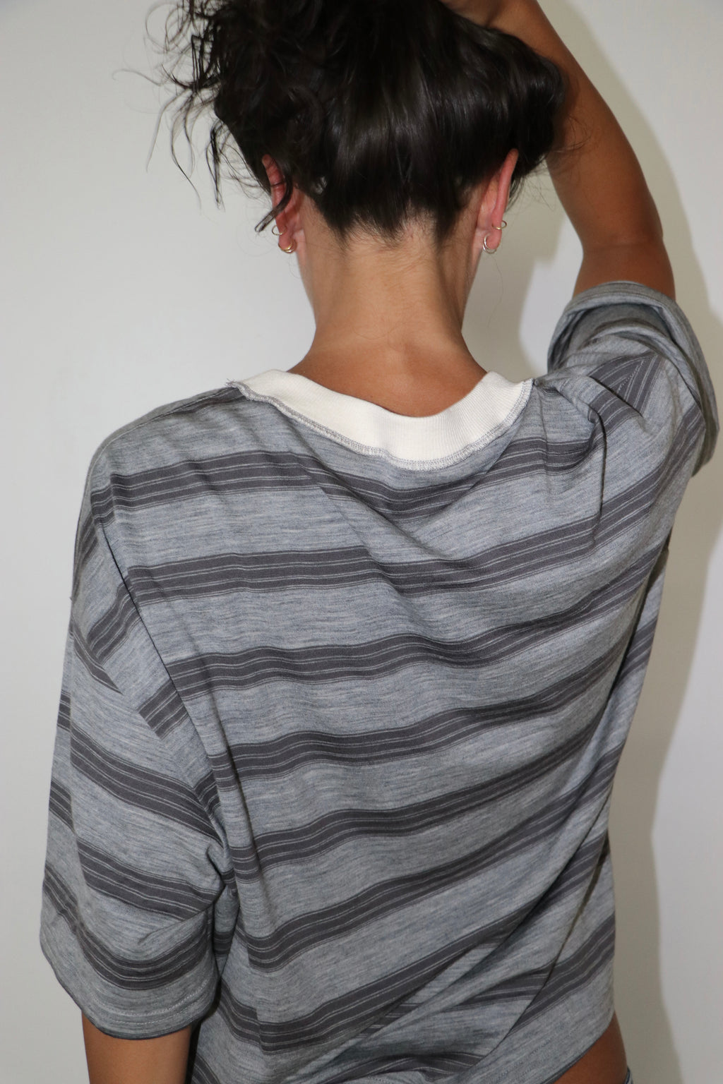 Gentle Tee - Grey Stripe