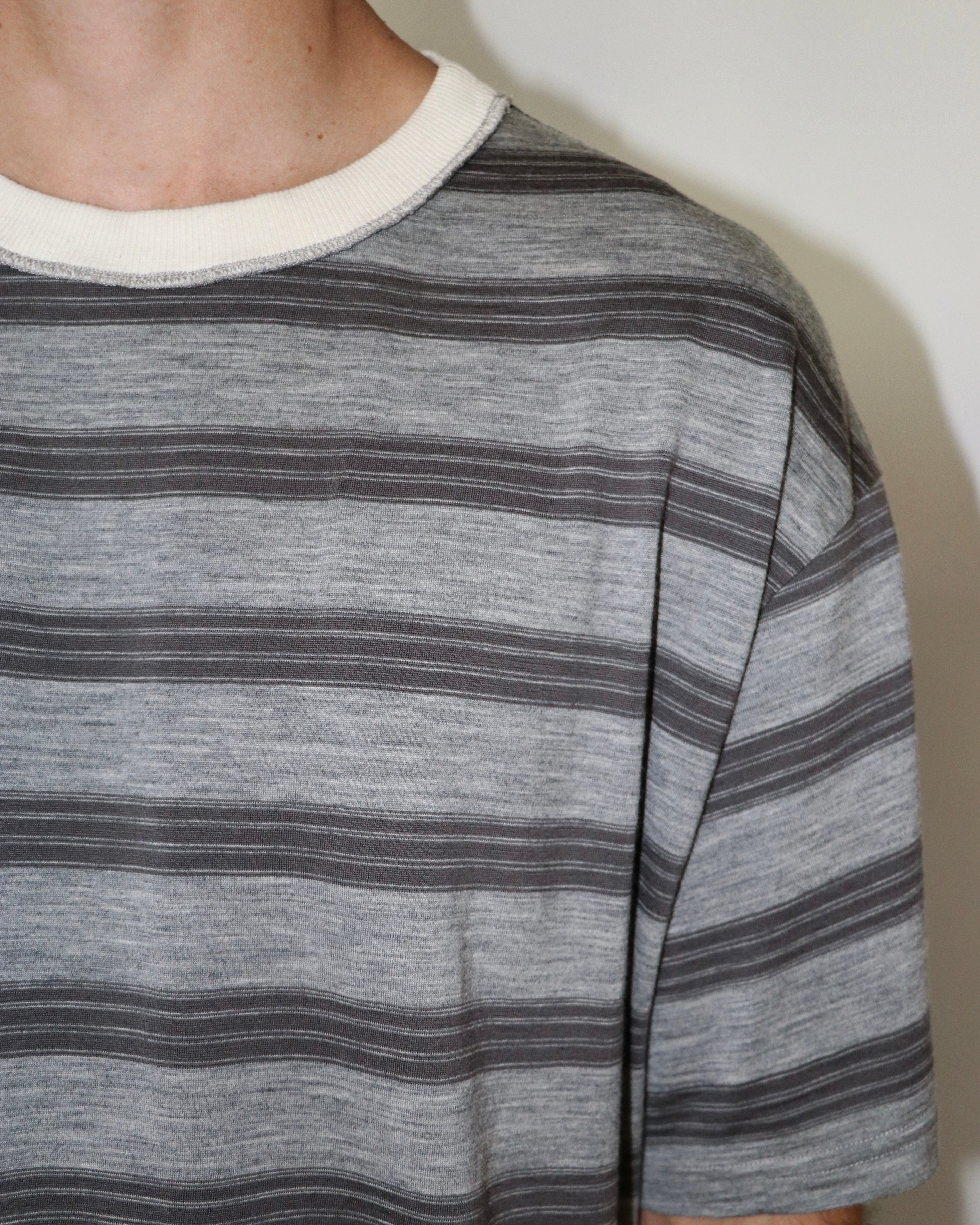 Gentle Tee - Grey Stripe